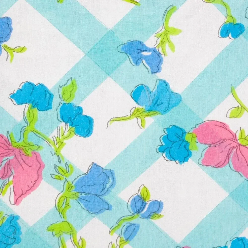 Vintage Sears Sweet Pea Twin Sheet Set NOS Floral Cottagecore 70s Bedding